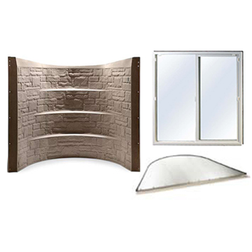 Complete Egress Window System - Stonewell Tan