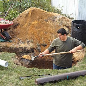 Installing a dry well