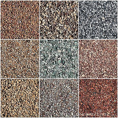Colored pea gravel gives an egress well a colorful look.
